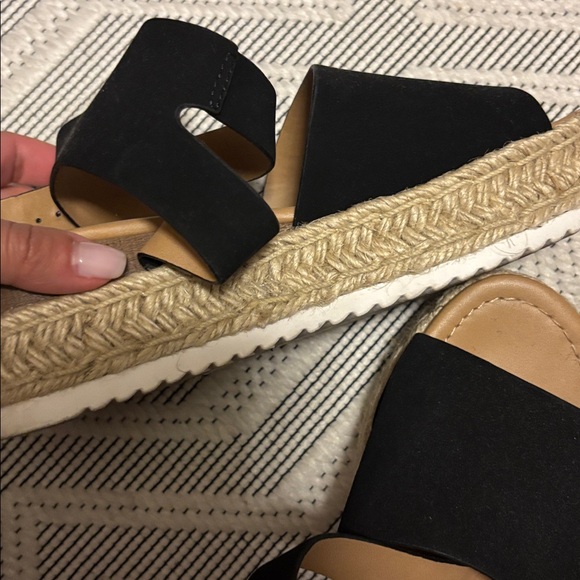 Soda Black Espadrille Sandals - Picture 3 of 3